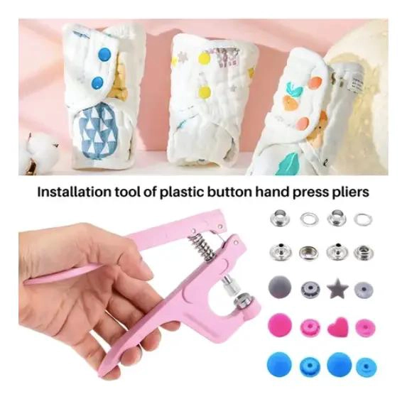 PINZA REMACHADORA Y BROCHES PLASTICOS PARA COSTURA 270 PIEZAS - 5