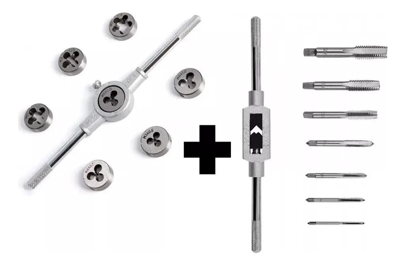 SET DE TERRAJAS MILIME TRICAS MACHO Y HEMBRA DE ACERO - 1