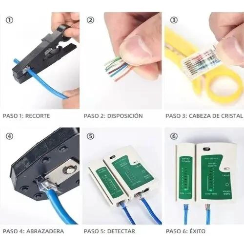 KIT DE CRIMPADORA Y PONCHADORA DE CABLE 14 PCS - 4