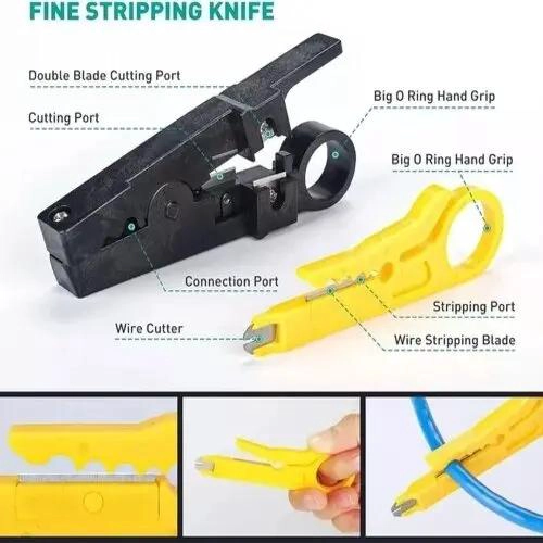 KIT DE CRIMPADORA Y PONCHADORA DE CABLE 14 PCS - 5