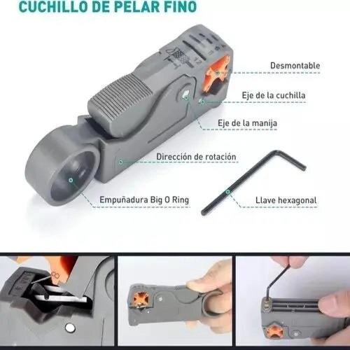 KIT DE CRIMPADORA Y PONCHADORA DE CABLE 14 PCS - 6