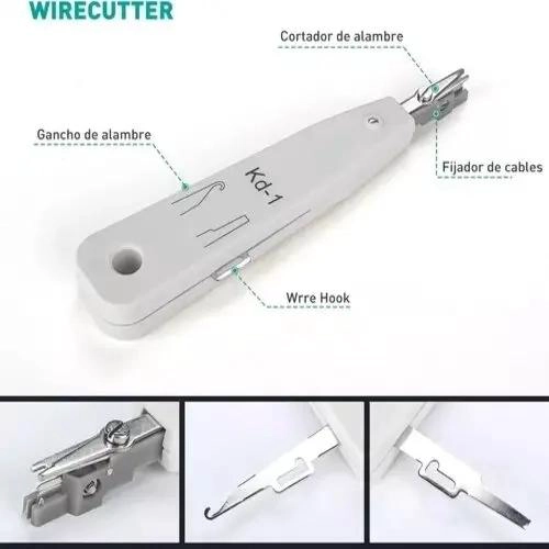 KIT DE CRIMPADORA Y PONCHADORA DE CABLE 14 PCS - 7