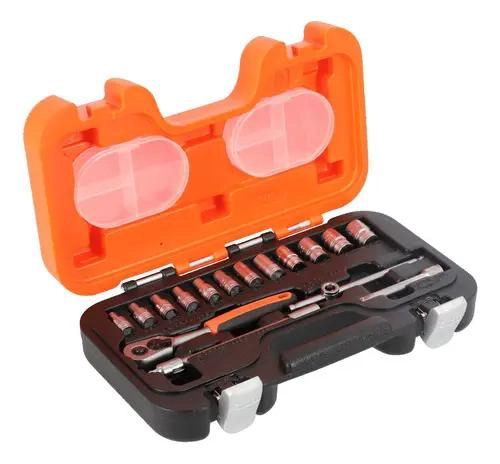 JUEGO DE 16 HERRAMIENTAS DADOS 1/4 DE 4 A 13MM - 1