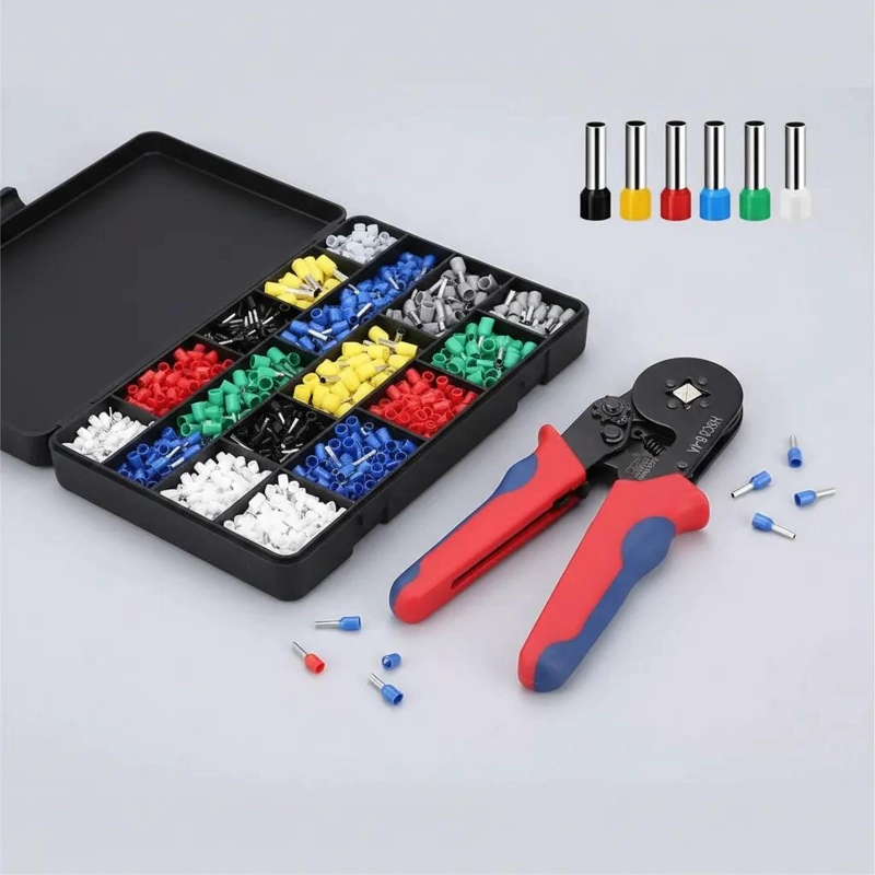 SET DE ALICATES CRIMPADORES CON 1200 TERMINALES PARA ELECTRICIDAD - 10