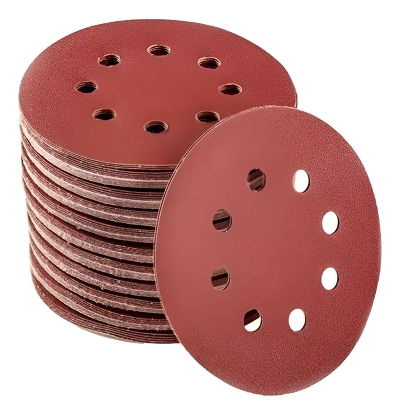 SET DE 100 DISCOS DE LIJA ORBITAL DE 125MM PARA MADERA Y METAL - 1