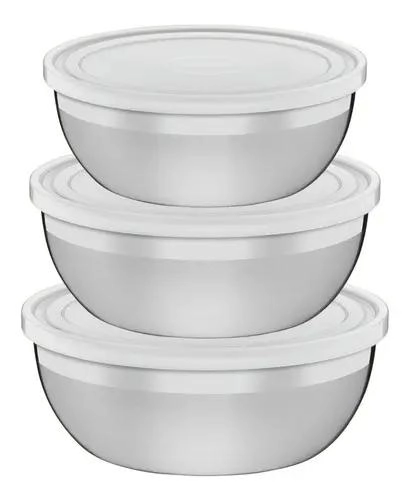 JUEGO DE TAPPER DE ACERO INOXIDABLE PARA ALIMENTOS - 1