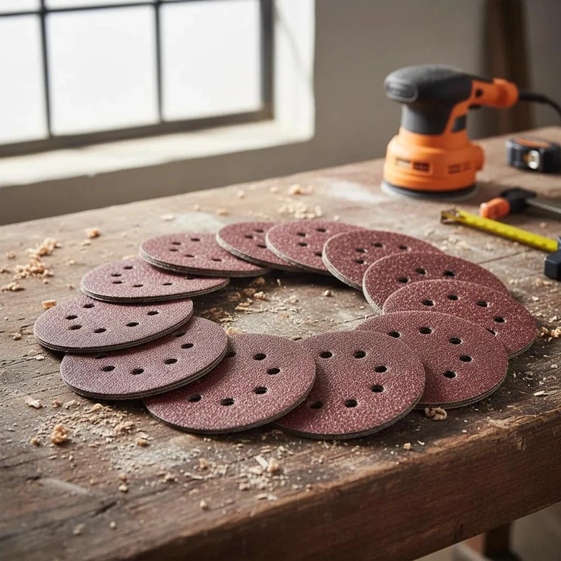 SET DE 120 LIJAS VELCRO DE 5 PULGADAS PARA MADERA Y METAL - 1