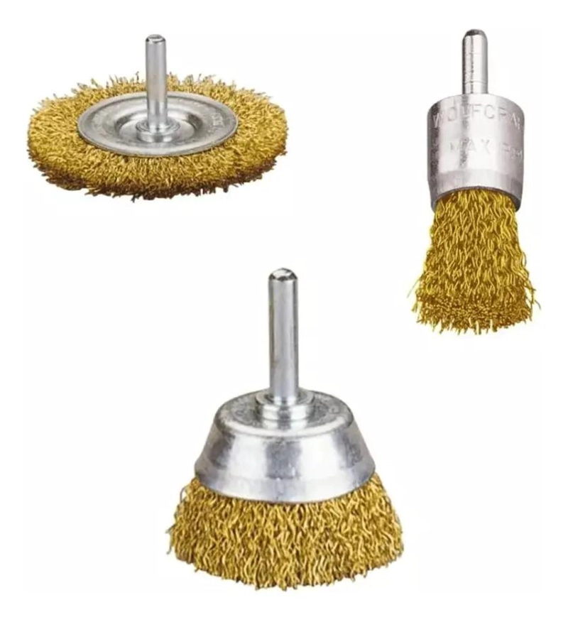 KIT DE ESCOBILLAS DE ALAMBRE PARA TALADRO 3 PIEZAS - 5