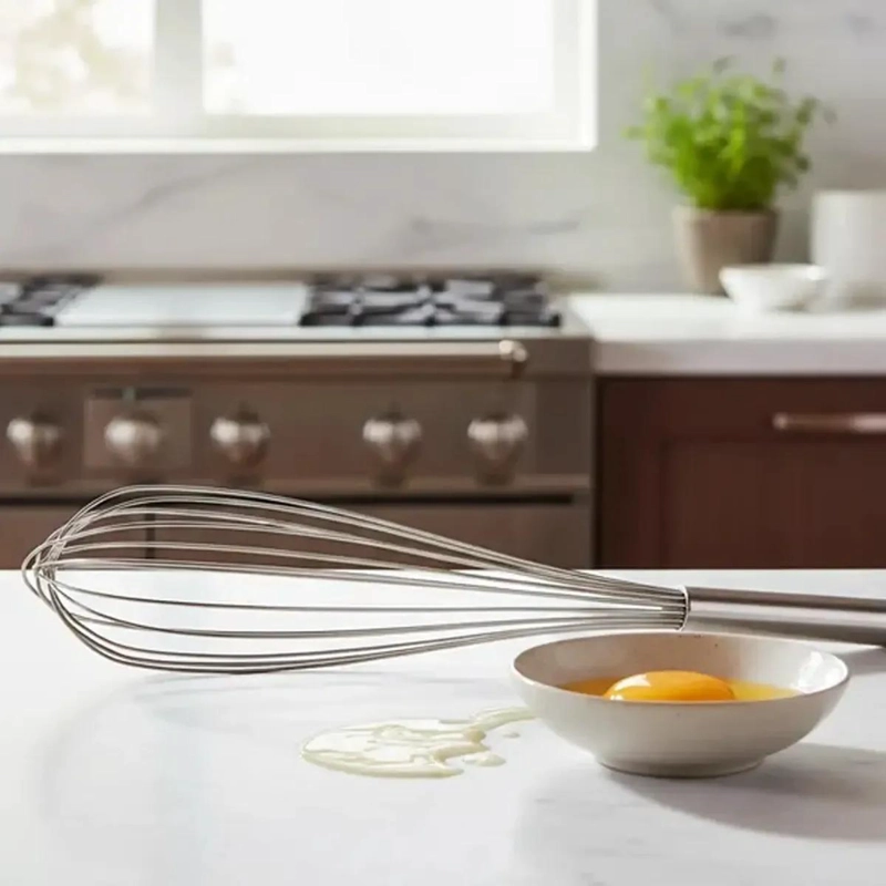 BATIDOR MANUAL FRANCE S DE ACERO INOXIDABLE DE 60 CM PARA COCINA - 6