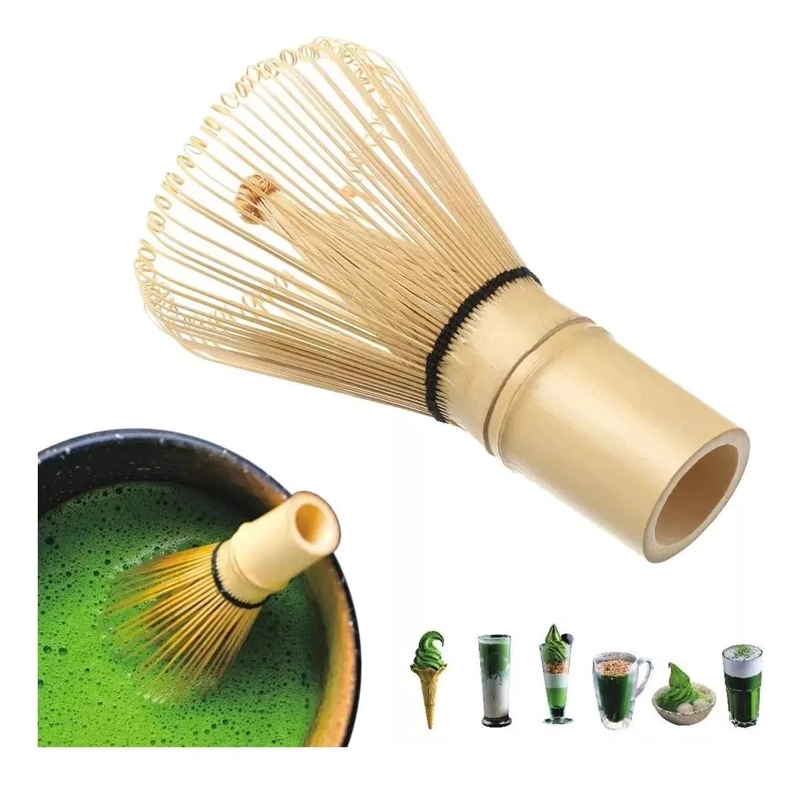 BATIDOR DE BAMBU PARA TE  MATCHA CON DISEÑO TRADICIONAL Y ERGONOMICO - 7