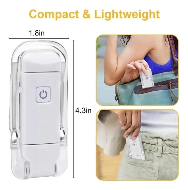 LAMPARA LED RECARGABLE PARA LECTURA CON CLIP Y LUZ CALIDA - 4