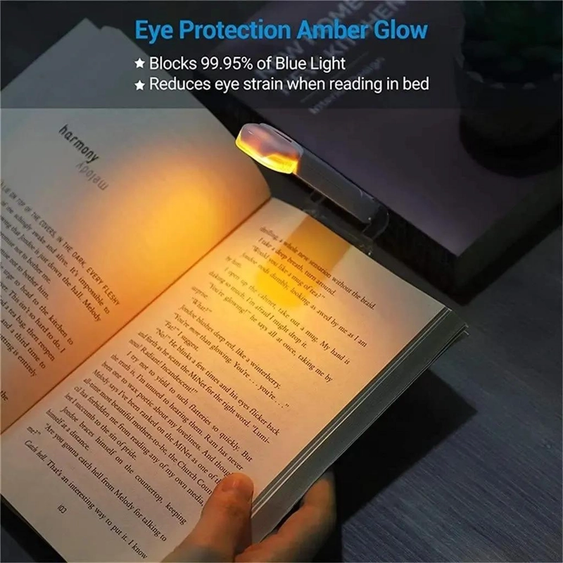LAMPARA LED RECARGABLE PARA LECTURA CON CLIP Y LUZ CALIDA - 5