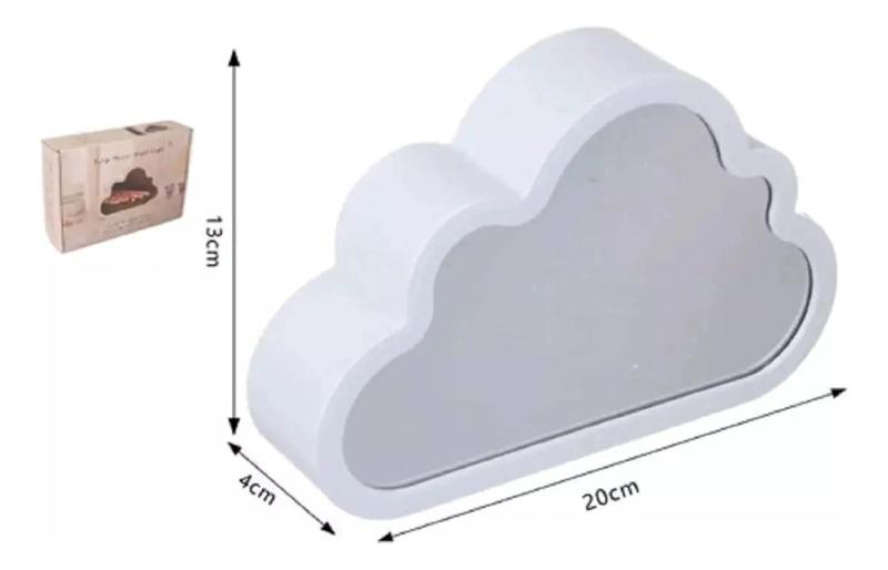 LUZ NOCTURNA ESPEJO TULIPAN NUBE DECORATIVA PARA DORMITORIO - 4