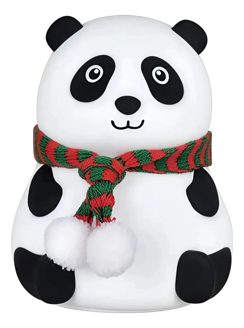 LAMPARA NOCTURNA DE SILICONA PANDA RECARGABLE CON 7 COLORES - 1