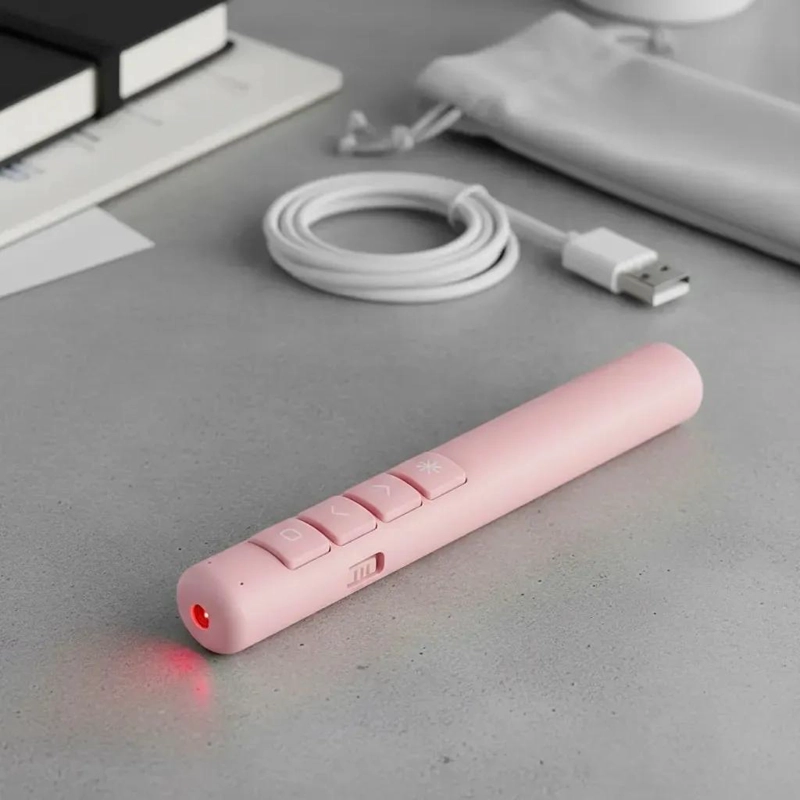 PUNTERO LASER INALAMBRICO PRESENTADOR ROSA PARA POWERPOINT - 10