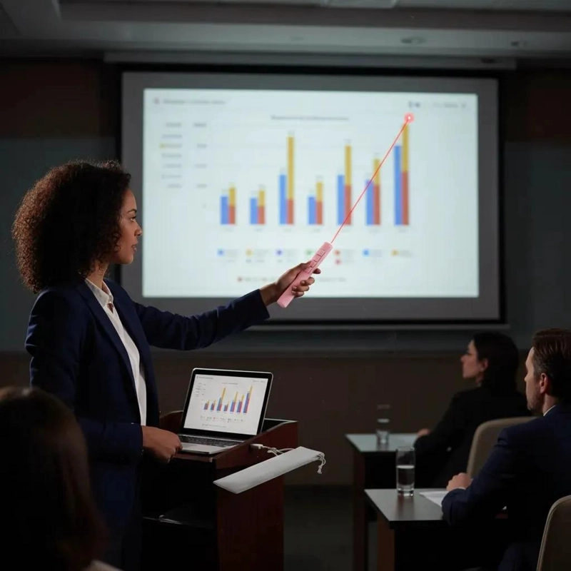 PUNTERO LASER INALAMBRICO PRESENTADOR ROSA PARA POWERPOINT - 7