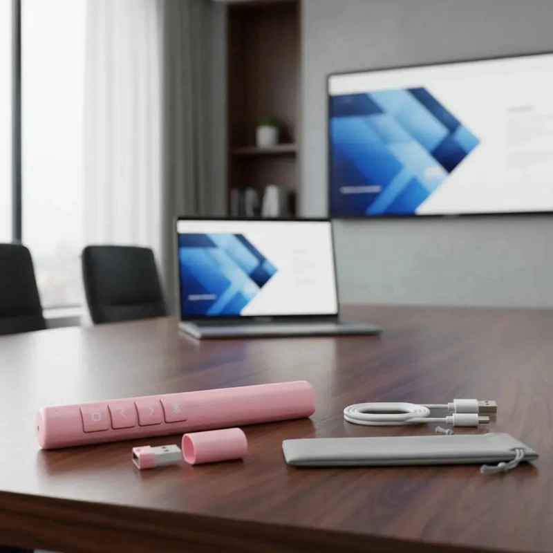 PUNTERO LASER INALAMBRICO PRESENTADOR ROSA PARA POWERPOINT - 9