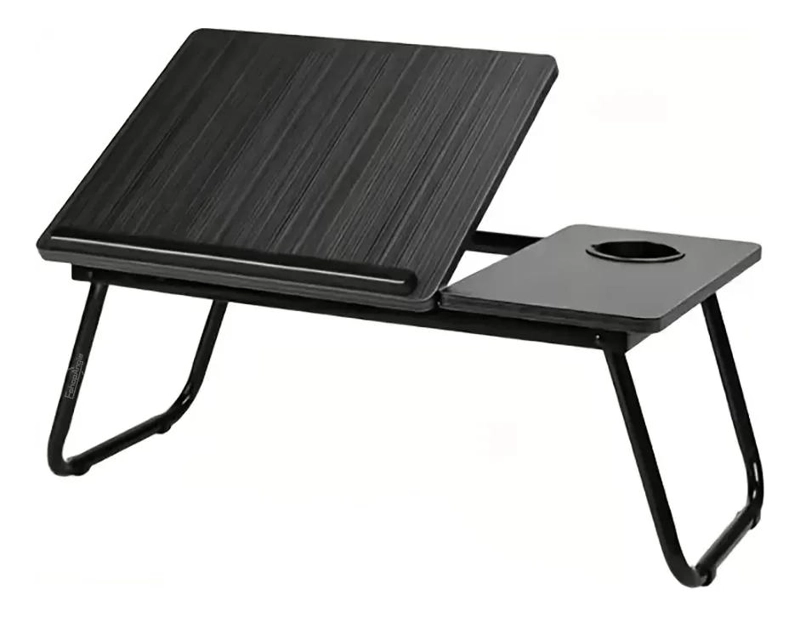 MESA PLEGABLE AJUSTABLE PARA LAPTOP CON POSAVASOS INTEGRADO - 1