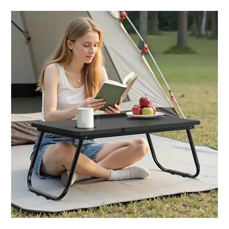 MESA PLEGABLE AJUSTABLE PARA LAPTOP CON POSAVASOS INTEGRADO - 10