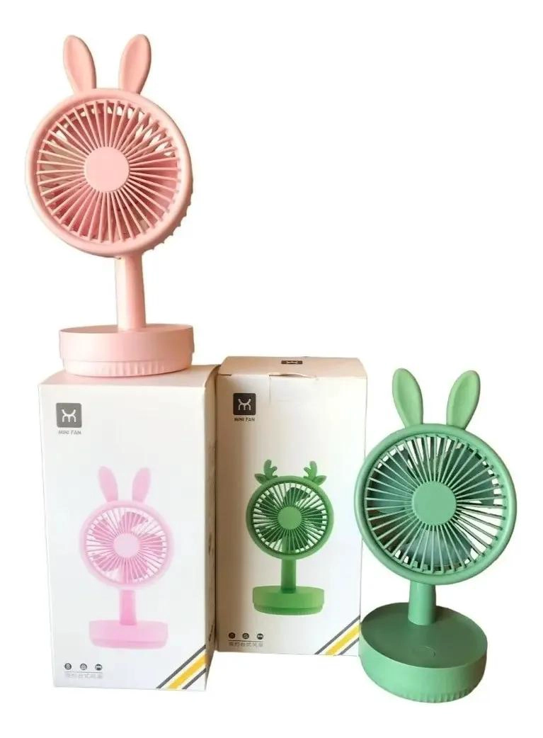 VENTILADOR PORTATIL RECARGABLE USB CON DISEÑO DIVERTIDO - 1