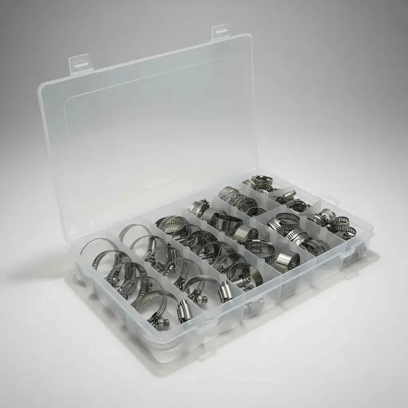 JUEGO DE 100 ABRAZADERAS DE MANGUERA DE ACERO INOXIDABLE RESISTENTE - 5