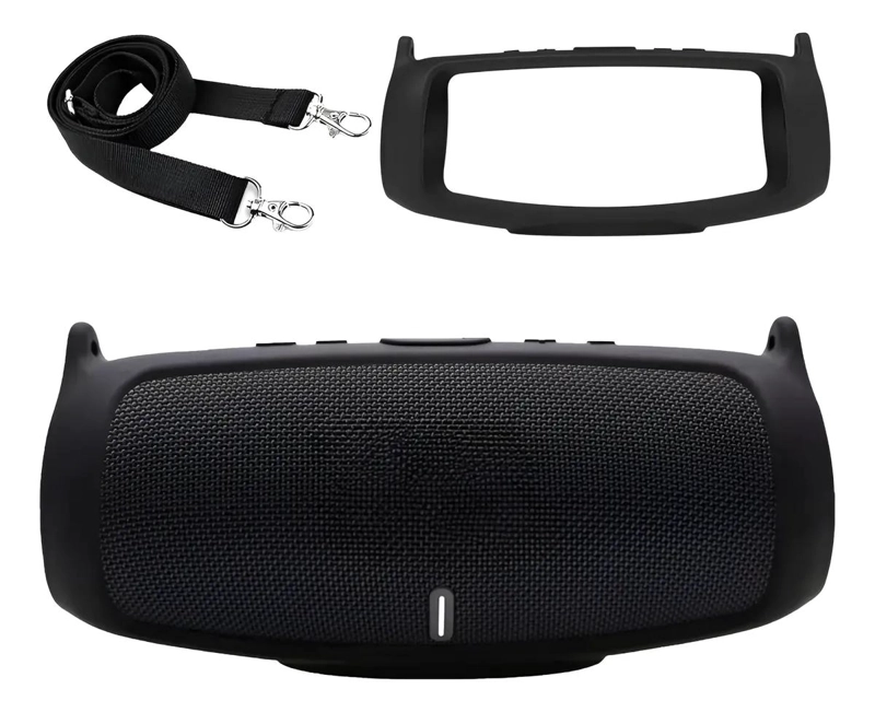 FUNDA DE SILICONA PROTECTORA CON CORREA PARA ALTAVOZ - 1