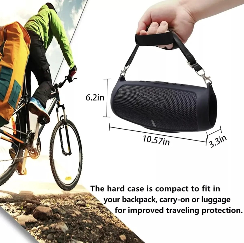 FUNDA DE SILICONA PROTECTORA CON CORREA PARA ALTAVOZ - 4