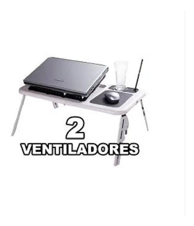 MESA PORTATIL PLEGABLE PARA COMPUTADORA CON VENTILADORES - 2