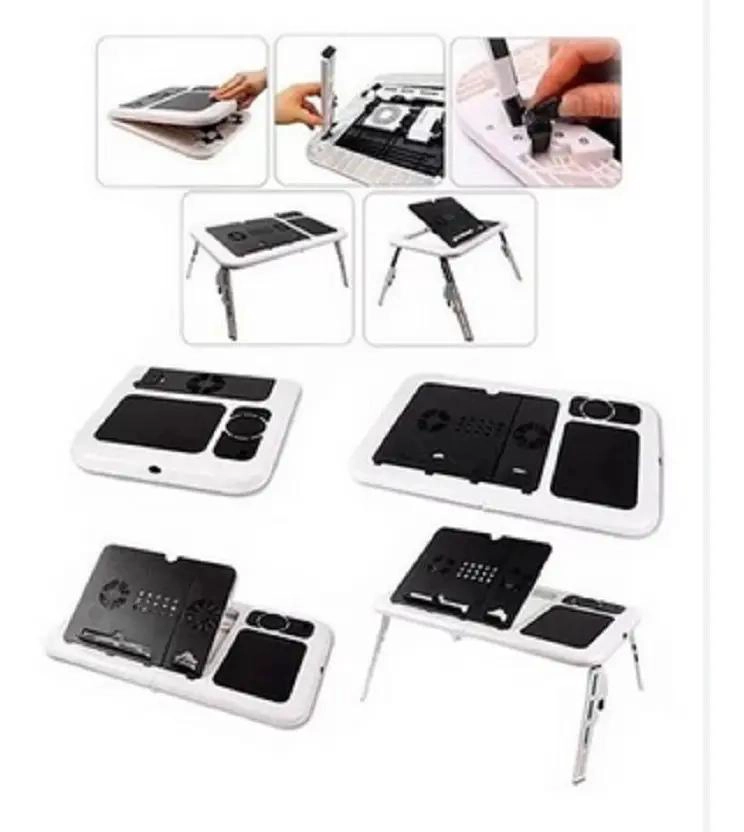 MESA PORTATIL PLEGABLE PARA COMPUTADORA CON VENTILADORES - 4