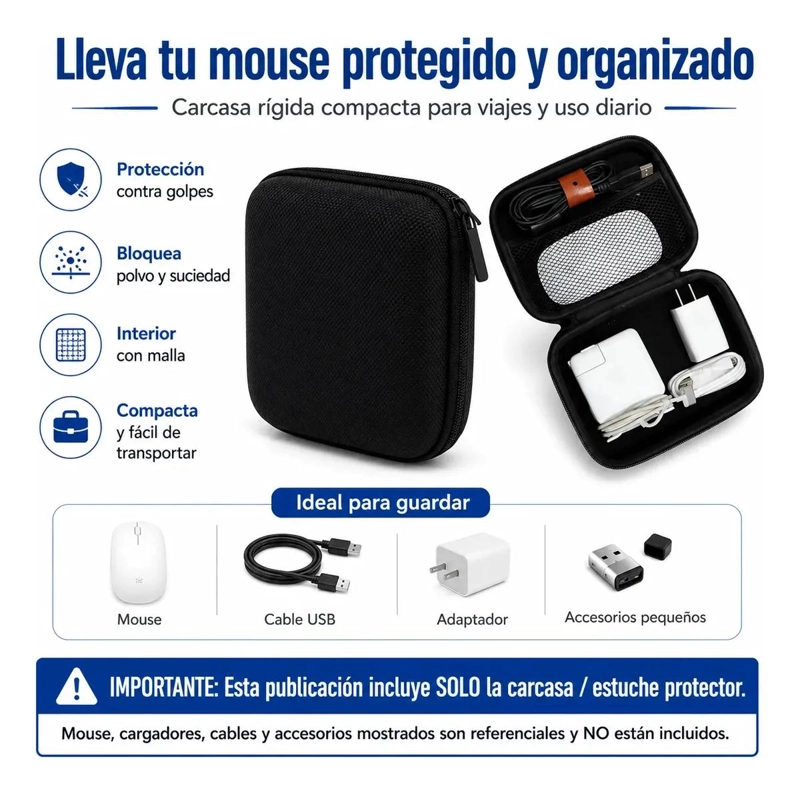 ESTUCHE PROTECTOR PARA MOUSE Y ACCESORIOS DE COMPUTADORA - 2