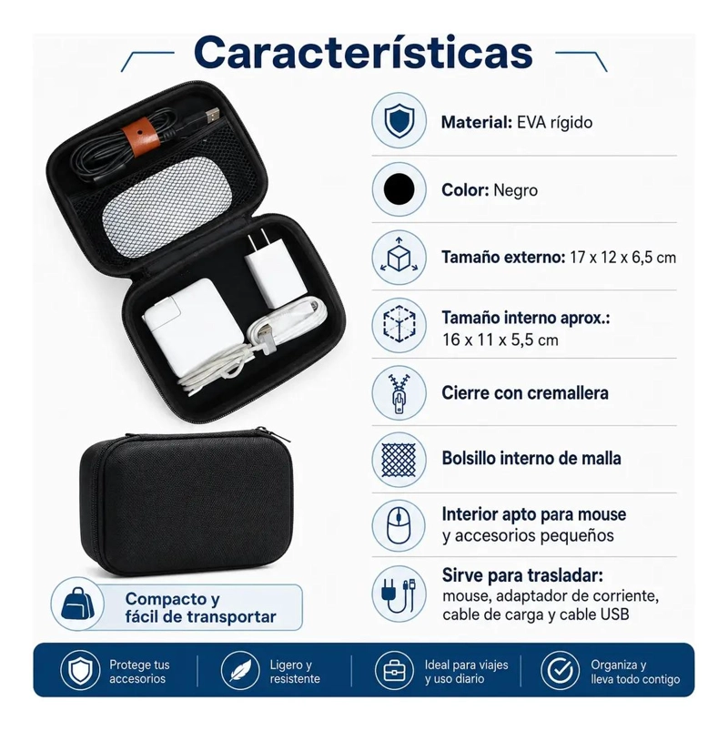 ESTUCHE PROTECTOR PARA MOUSE Y ACCESORIOS DE COMPUTADORA - 3
