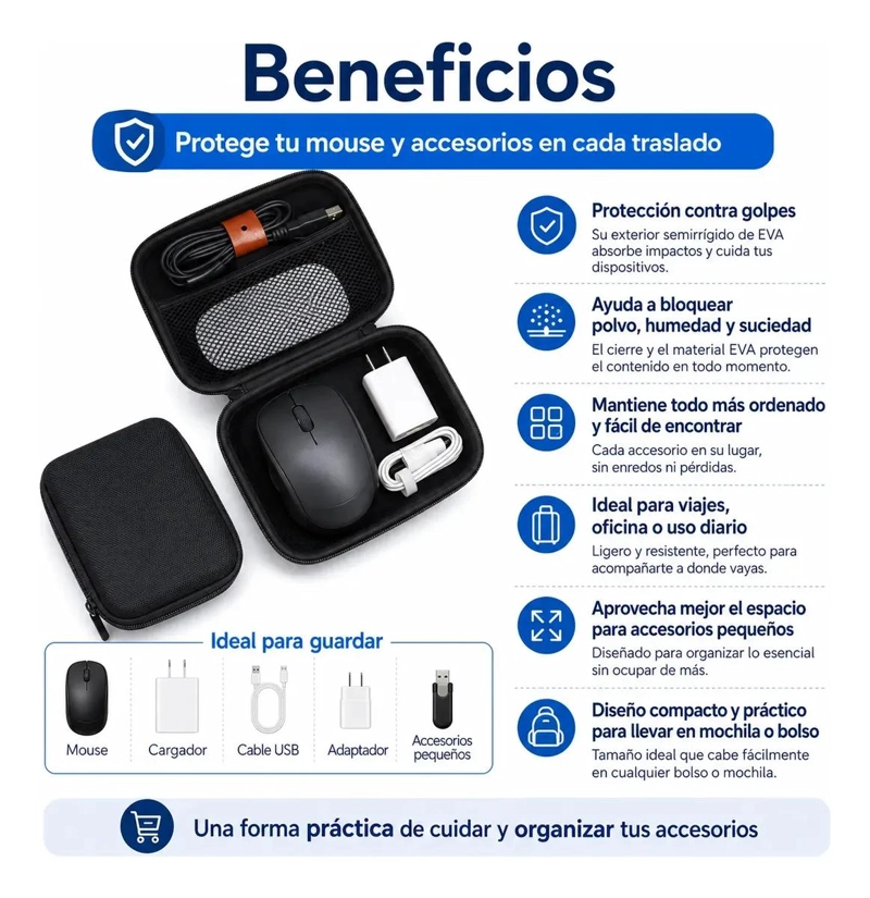 ESTUCHE PROTECTOR PARA MOUSE Y ACCESORIOS DE COMPUTADORA - 4