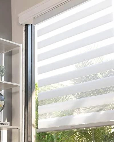 PERSIANA ENROLLABLE ZEBRA SIN CORDON 31X72 PULGADAS IDEAL PARA INTERIORES - 10