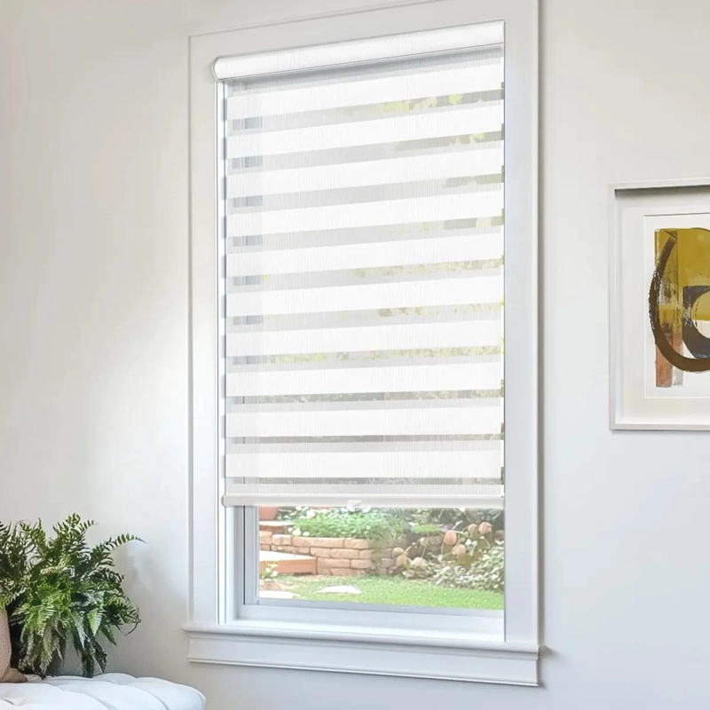 PERSIANA ENROLLABLE ZEBRA SIN CORDON 31X72 PULGADAS IDEAL PARA INTERIORES - 2