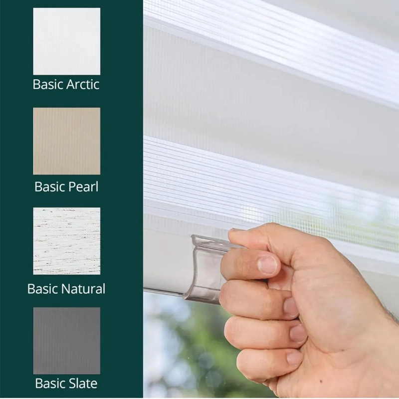 PERSIANA ENROLLABLE ZEBRA SIN CORDON 31X72 PULGADAS IDEAL PARA INTERIORES - 7