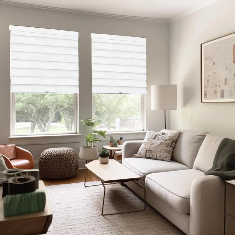 PERSIANA ENROLLABLE ZEBRA SIN CORDON 31X72 PULGADAS IDEAL PARA INTERIORES - 8
