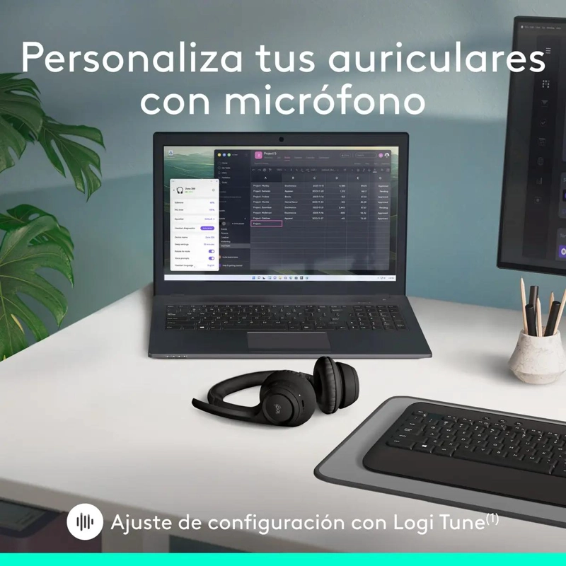 AURICULARES INALAMBRICOS CON MICROFONO Y CANCELACION DE RUIDO - 9