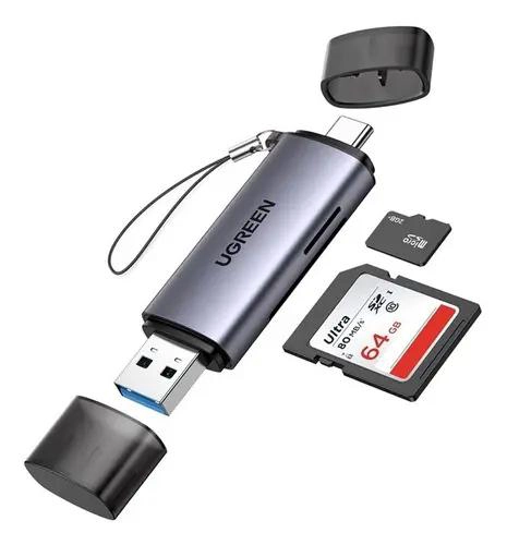 LECTOR DE TARJETAS MICRO SD Y SD CON CONEXION USB-C Y USB 3.0 - 1