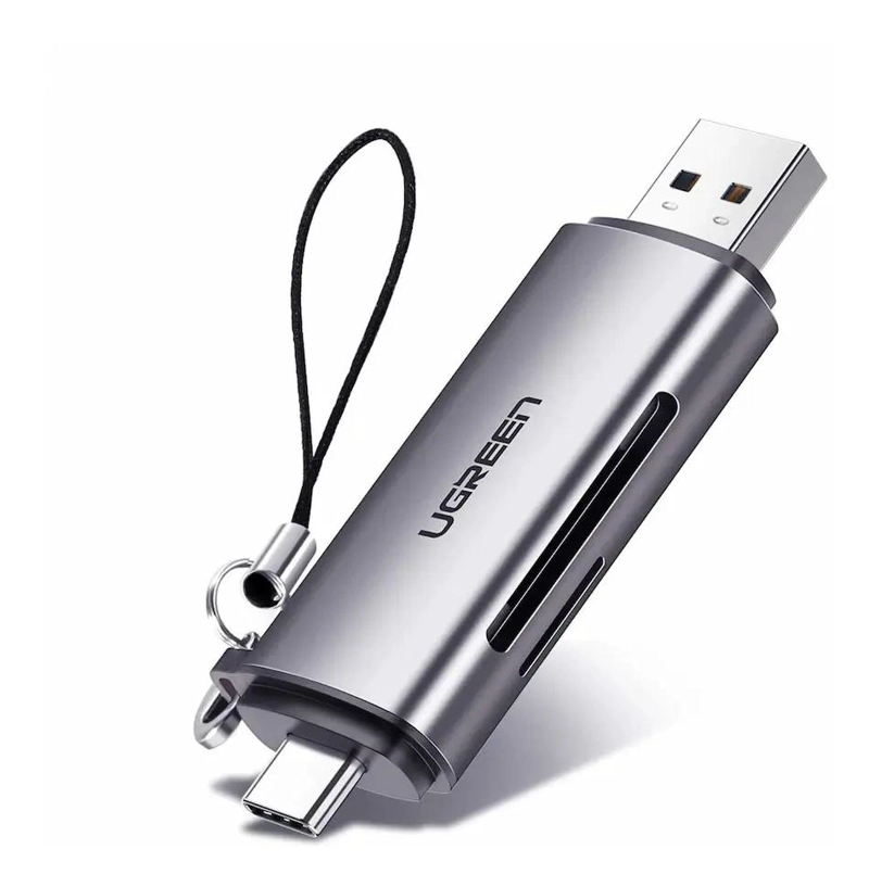 LECTOR DE TARJETAS MICRO SD Y SD CON CONEXION USB-C Y USB 3.0 - 2