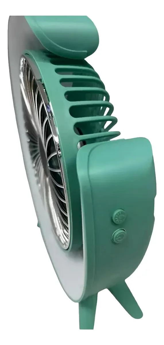 VENTILADOR DE ESCRITORIO RECARGABLE CON LUZ LED Y SILENCIOSO - 1