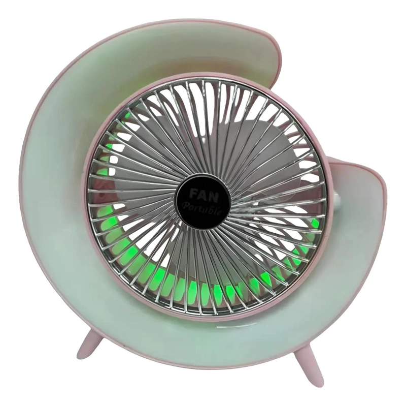VENTILADOR DE ESCRITORIO RECARGABLE CON LUZ LED Y SILENCIOSO - 3