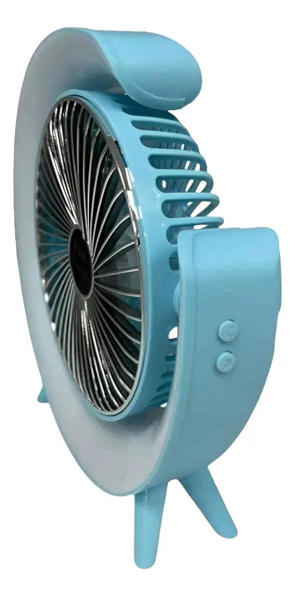 VENTILADOR DE ESCRITORIO RECARGABLE CON LUZ LED Y SILENCIOSO - 4