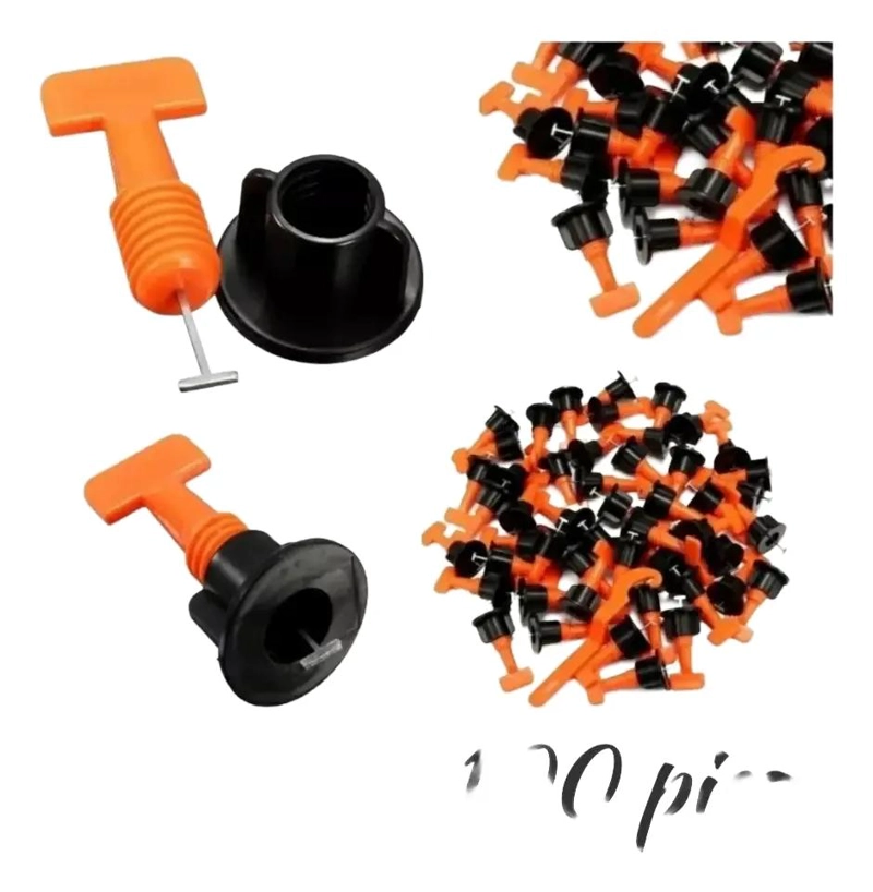 KIT DE NIVELADORES PARA CERAMICAS Y BALDOSAS REUTILIZABLES 100 PCS - 4