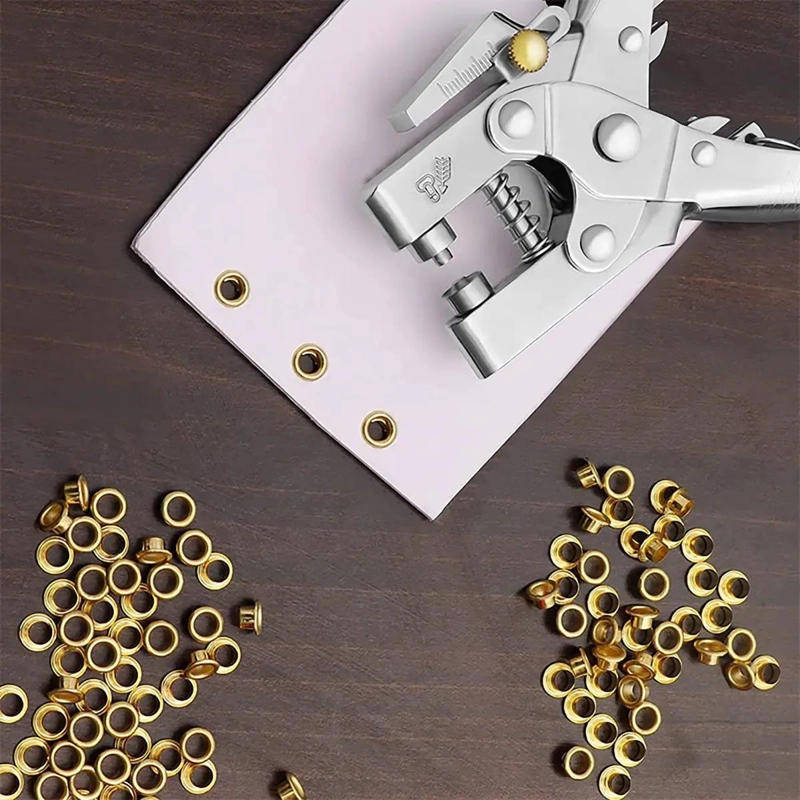 SET DE OJALES METALICOS CON PERFORADORA Y 400 OJETILLOS - 6