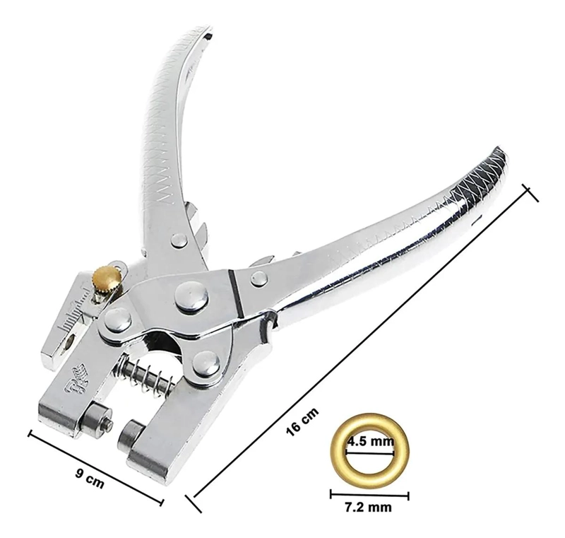 SET DE OJALES METALICOS CON PERFORADORA Y 400 OJETILLOS - 9
