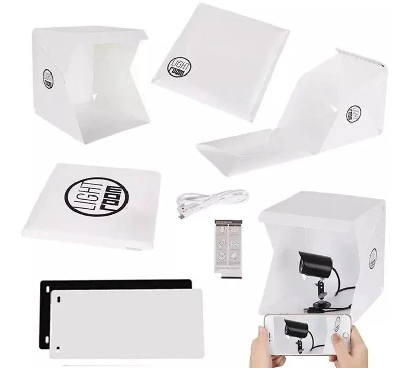 ESTUDIO FOTOGRAFICO PORTATIL CON LUZ LED 30X30X30 CM - 4