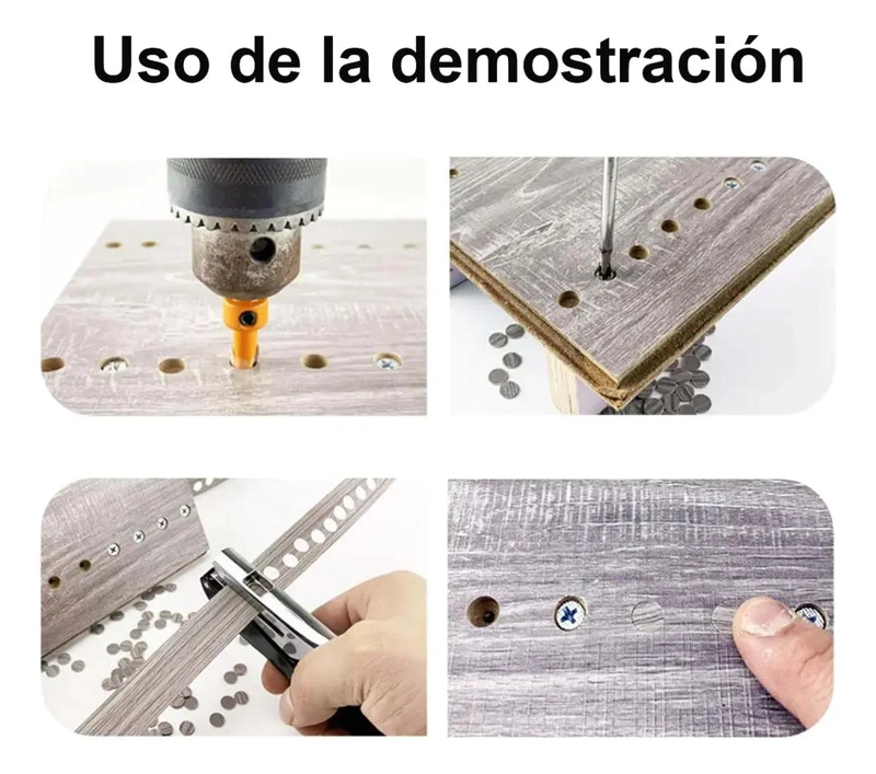 PERFORADORA PORTATIL CON ALICATE Y 5 BROCAS AVELLANADORAS - 6