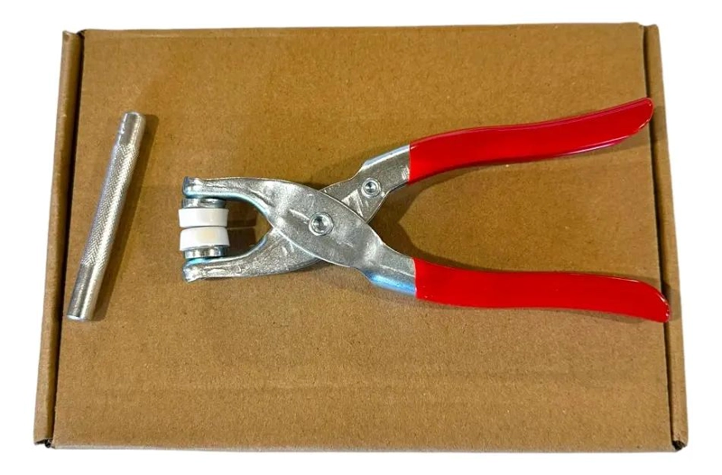 PINZA REMACHADORA PARA BROCHES METALICOS CON ACCESORIOS INCLUIDOS - 1