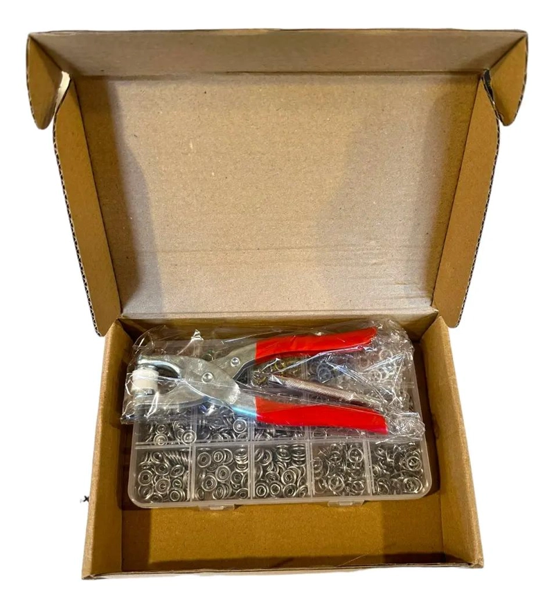 PINZA REMACHADORA PARA BROCHES METALICOS CON ACCESORIOS INCLUIDOS - 2