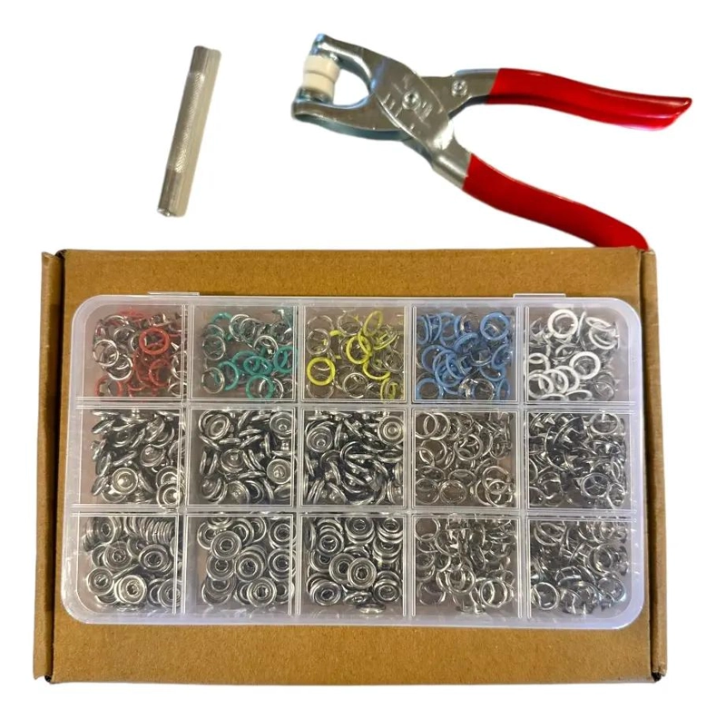 PINZA REMACHADORA PARA BROCHES METALICOS CON ACCESORIOS INCLUIDOS - 5
